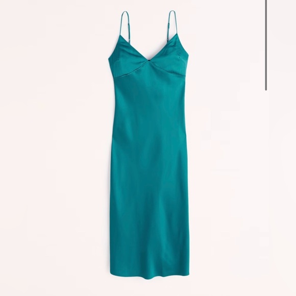 ABERCROMBIE Teal Wedding Guest Dress - Picture 1 of 5